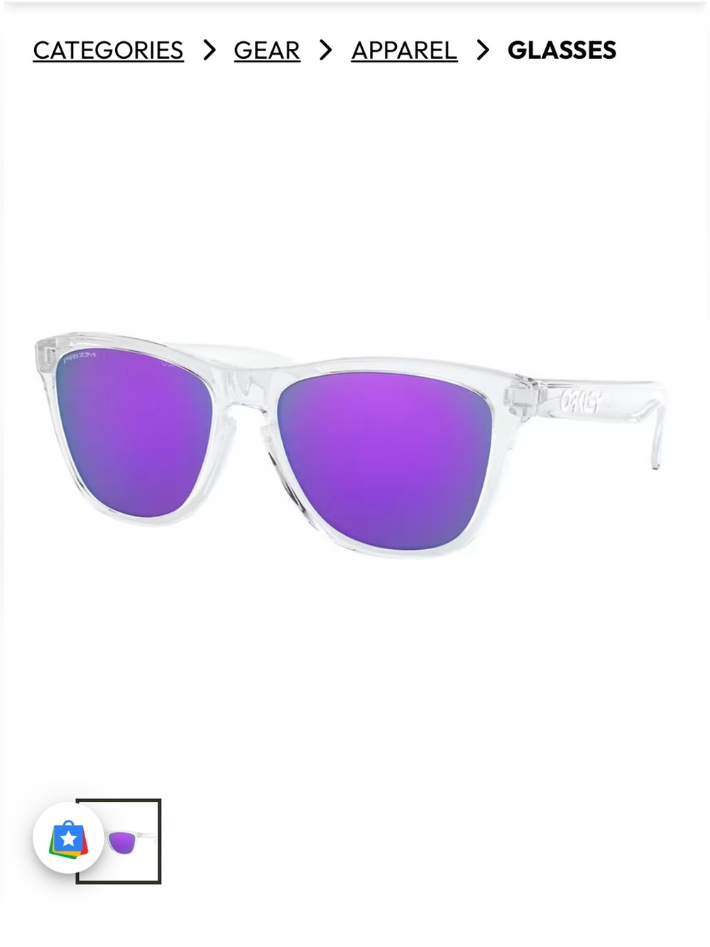 Oakley Frogskins Polished Clear with Violet Blue Iridium Lenses OO9013 New w box